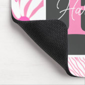 Groovitrosa blühende Blume Monogramm Mousepad (Ecke)