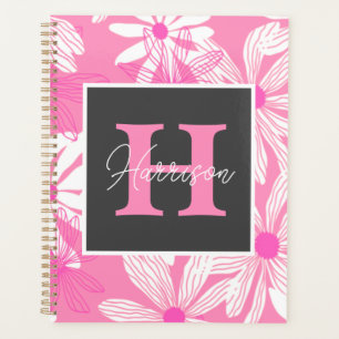 Groovitrosa blühende Blume Monogramm Planer
