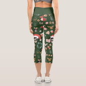 Groovitsche Weihnachtsdisco Santa Alien Capri Leggings (Rückseite)