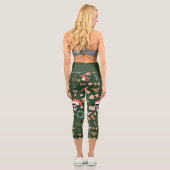 Groovitsche Weihnachtsdisco Santa Alien Capri Leggings (Rückseite)