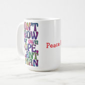 Groovology – Worte pflanzen Kaffeetasse (Vorderseite Links)