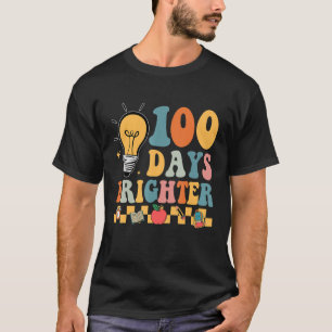 Groovy 100 Days Brighter Hippie Teacher 100. Tag T-Shirt