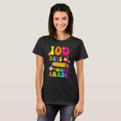 Groovy 100 Days Of Fourth Grade Kids Teacher 100th T-Shirt (Vorne ganz)
