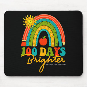 Groovy 100 Days of School Rainbow 100 Days Brighte Mousepad