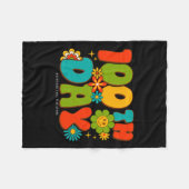 Groovy 100 Days of School Student Lehrer Kinder Hi Fleecedecke (Vorderseite (Horizontal))