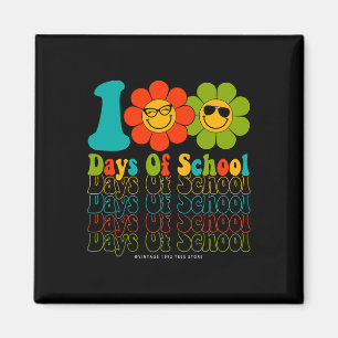 Groovy 100 Days of School Student Lehrer Kinder Hi Magnet
