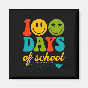Groovy 100 Days of School Student Lehrer Kinder Hi Magnet
