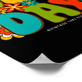 Groovy 100 Days of School Student Lehrer Kinder Hi Poster (Ecke)