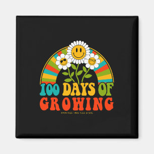 Groovy 100 Days of School Teacher Kinder 100 Tage Magnet