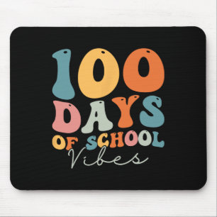 Groovy 100 Days of School Vibes Teacher Girls Boys Mousepad