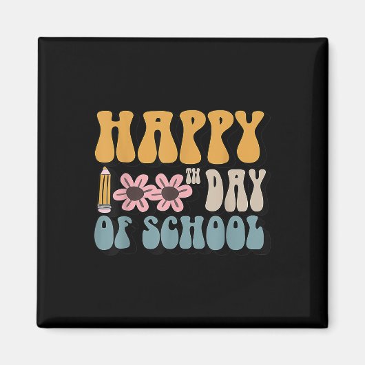 Groovy 100. Tag der Lehrer Schülerglücksfall Magnet (Vorne)