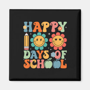 Groovy 100. Tag Schüler Kinder Jungen Mädchen 100 Magnet