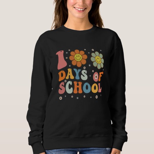 Groovy 100th Day Student Cute Boys Girls 100 Days Sweatshirt (Vorderseite)