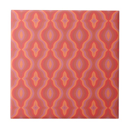 Groovy 1970s  Keramik Tile Fliese (Vorderseite)