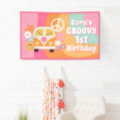 Groovy 1. Geburtstag Banner (Insitu)