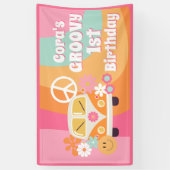 Groovy 1. Geburtstag Banner (Vertikal)