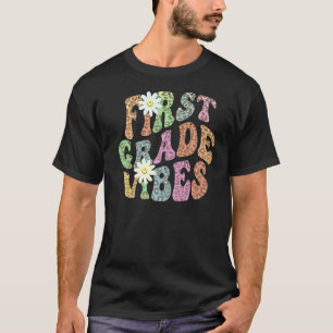 Groovy 1. GRADE VIBES Schullehrer FIRST Gr Ret T-Shirt