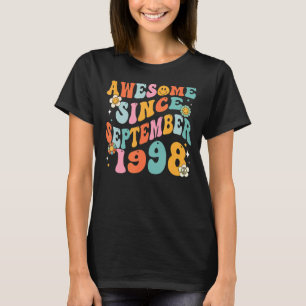 Groovy 24. Geburtstag Phantastisch seit September  T-Shirt