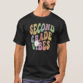 Groovy 2. GRADE VIBES Schullehrer SECOND Gr Re T-Shirt (Vorderseite)