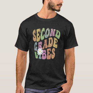 Groovy 2. KLASSE VIBES Schul Lehrer ZWEITE Klasse T-Shirt