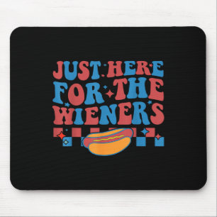 Groovy 4. Juli Hot- Dog Ich bin nur für die Mousepad