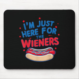 Groovy 4. Juli Hot- Dog Ich bin nur für die Mousepad