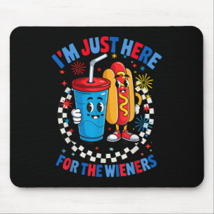Groovy 4. Juli Hot- Dog Ich bin nur für die Mousepad