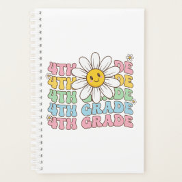 Groovy 4th Grade Zurück zur Schule Erster Tag Baby Planer