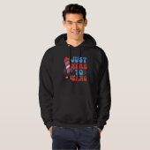 Groovy 4th Of July Just Here to Bang Fireworks Men Hoodie (Vorne ganz)