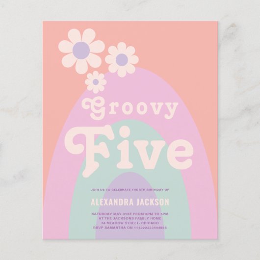 Groovy 5. Geburtstagsparty (Vorderseite)