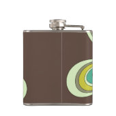 Groovy 60er 70er Hippie Blume Brown Retro Daisy Flachmann (Rückseite)