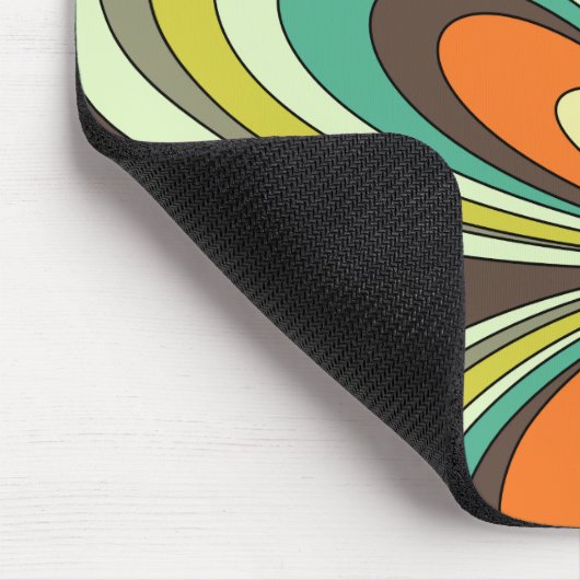 Groovy 60er 70er Hippie Blume Brown Retro Daisy Mousepad (Ecke)