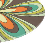Groovy 60er 70er Hippie Blume Brown Retro Daisy Schneidebrett (Ecke)