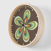 Groovy 60er 70er Hippie Blume Brown Retro Daisy Uhr (Winkel)