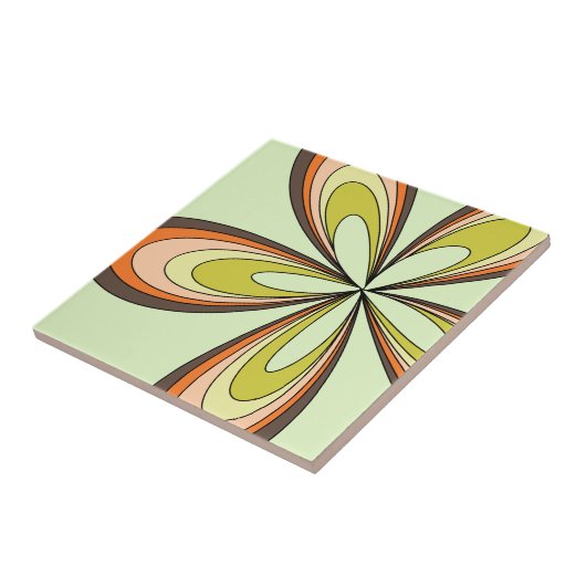 Groovy 60er 70er Hippie Blume Limon Retro Daisy Fliese (Seite)