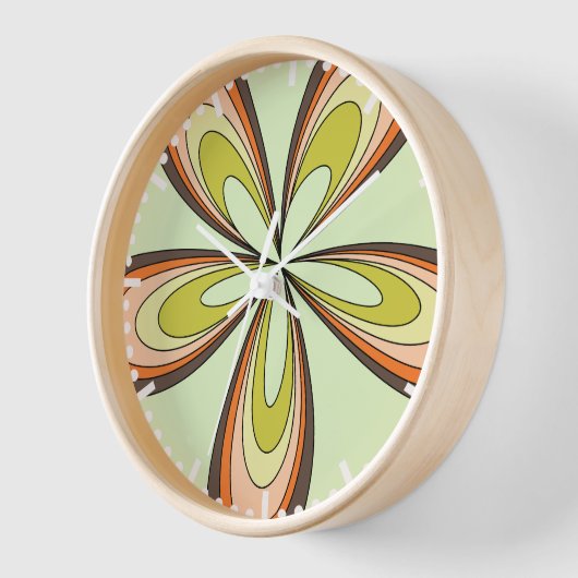 Groovy 60er 70er Hippie Blume Limon Retro Daisy Uhr (Winkel)