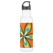Groovy 60er 70er Hippie Blume Orange Retro Daisy Trinkflasche (Vorderseite)