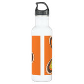 Groovy 60er 70er Hippie Blume Orange Retro Daisy Trinkflasche (Rückseite)