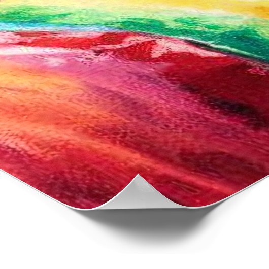 Groovy 60er Dobermann in Red Convertible Poster (Ecke)