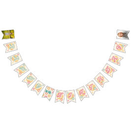 Groovy 60er Jahre 70er Blume Foto Happy Birthday Wimpelkette