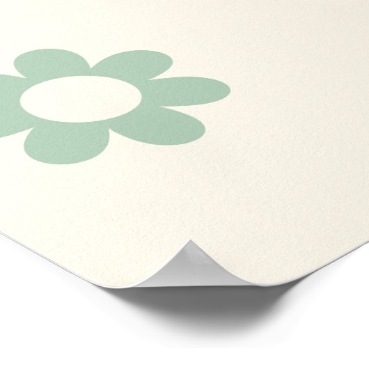 Groovy 60er Jahre 70er Blume Happy Birthday Party Poster (Ecke)