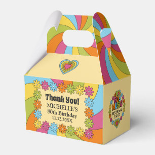 Groovy 60er Musikliebhaber 80. Geburtstagsfeier Geschenkschachtel