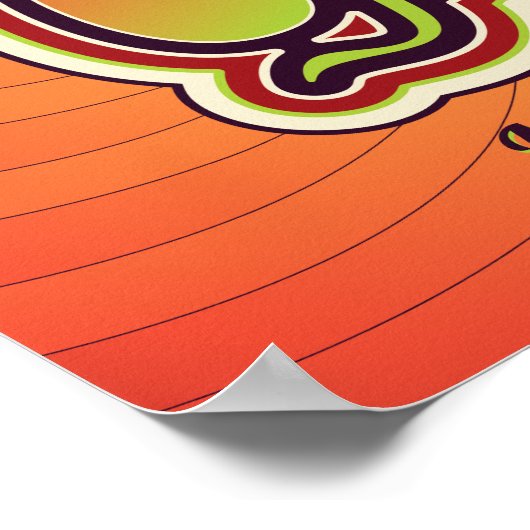 Groovy 60's Party Poster (Ecke)