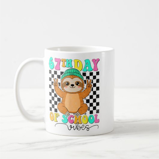 Groovy 67 Days Of School Funny 67 Students Peace S Kaffeetasse (Links)