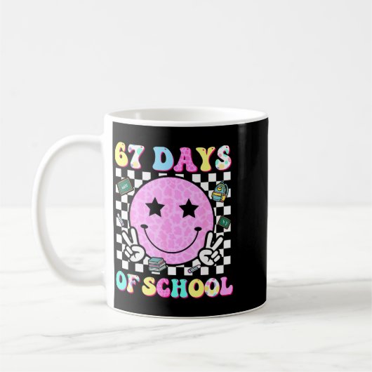 Groovy 67 Days Of School Smile Face Teacher Kids W Kaffeetasse (Links)