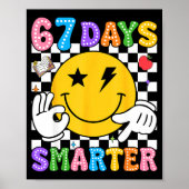 Groovy 67th Day Of School Shirt 67 Days Smarter Te Poster (Vorne)