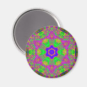 Groovy, 6 Punkte blauer Stern Magnet (Vorderseite/Rückseite)