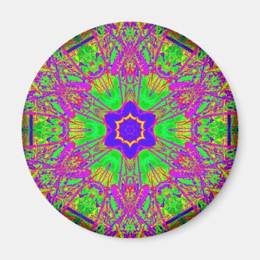 Groovy, 6 Punkte blauer Stern Magnet (Vorne)