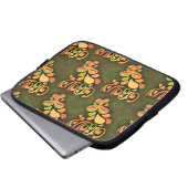 Groovy 6ties Butterflies Muster Retro Design Laptopschutzhülle (Vorne Knopf)