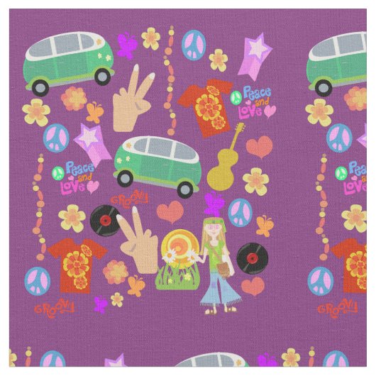 Groovy 6ties Mega Pattern Stoff (Nahaufnahme)